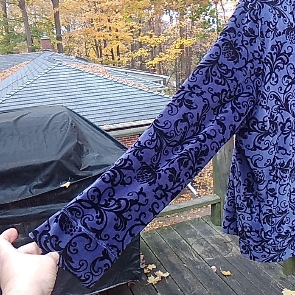 Northern Reflections Velour Purple with Black full Zip Track Jacket Women L Y2K - Picture 8 of 16